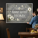 Home Sweet Home Wall Art Canvas Print, Floral Farmhouse by MyGreatCanvas | Canvas Wall Art Prints | Photo Prints & Wall Decor