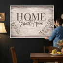 Home Sweet Home Wall Art Canvas Print, Floral Farmhouse by MyGreatCanvas | Canvas Wall Art Prints | Photo Prints & Wall Decor