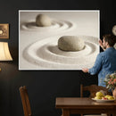 Zen Garden Stone Sand Canvas | Japanese Rock Garden Wall Art by MyGreatCanvas | Canvas Wall Art Prints | Photo Prints & Wall Decor