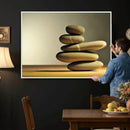 Zen Stone Wall Art Canvas Print, Balanced Rock Stack Framed by MyGreatCanvas | Canvas Wall Art Prints | Photo Prints & Wall Decor