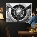 Vintage Propeller Plane Wall Art Canvas Print, Black and by MyGreatCanvas | Canvas Wall Art Prints | Photo Prints & Wall Decor