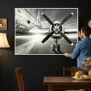 Vintage Airplane Wall Art Canvas Print, Black and White by MyGreatCanvas | Canvas Wall Art Prints | Photo Prints & Wall Decor