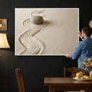 Zen Garden Stone Sand Canvas | Japanese Rock Garden Wall Art by MyGreatCanvas | Canvas Wall Art Prints | Photo Prints & Wall Decor