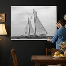 Vintage Sailboat Wall Art Canvas Print, Black and White by MyGreatCanvas | Canvas Wall Art Prints | Photo Prints & Wall Decor