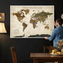 Custom Push Pin World Map Wall Art Canvas Print – by MyGreatCanvas | Canvas Wall Art Prints | Photo Prints & Wall Decor