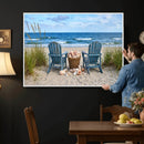 Large Beach Canvas Wall Art Coastal Adirondack Chairs Ocean by MyGreatCanvas | Canvas Wall Art Prints | Photo Prints & Wall Decor