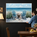 Beach Canvas Wall Art Coastal Adirondack Chairs Ocean by MyGreatCanvas | Canvas Wall Art Prints | Photo Prints & Wall Decor