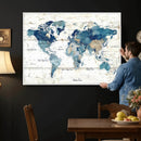 Watercolor World Map Canvas Wall Art Print – Abstract by MyGreatCanvas | Canvas Wall Art Prints | Photo Prints & Wall Decor