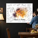 Wedding Guest Book Alternative Wall Art Canvas Print, Personalized Wedding Signature Poster, Custom Couple Photo Guestbook Canvas, Bridal Shower Reception Decor by MyGreatCanvas | Canvas Wall Art Prints | Photo Prints & Wall Decor
