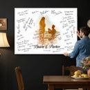 Wedding Guest Book Alternative Wall Art Canvas Print, Personalized Wedding Signature Poster, Custom Couple Photo Guestbook Canvas, Bridal Shower Reception Decor by MyGreatCanvas | Canvas Wall Art Prints | Photo Prints & Wall Decor