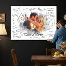 Wedding Guest Book Alternative Wall Art Canvas Print, Personalized Wedding Signature Poster, Custom Couple Photo Guestbook Canvas, Bridal Shower Reception Decor by MyGreatCanvas | Canvas Wall Art Prints | Photo Prints & Wall Decor