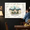 Wedding Guest Book Alternative Wall Art Canvas Print, Personalized Wedding Signature Poster, Custom Couple Photo Guestbook Canvas by MyGreatCanvas | Canvas Wall Art Prints | Photo Prints & Wall Decor