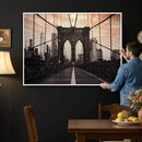 Brooklyn Bridge Canvas Wall Art, New York City Skyline Photography Print, NYC Landmark Urban Decor Artwork by MyGreatCanvas | Canvas Wall Art Prints | Photo Prints & Wall Decor