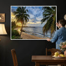 Mar Chiquita Beach Puerto Rico Canvas Wall Art, Manati Caribbean Coastal Photography Print, Tropical Ocean Sunset Decor by MyGreatCanvas | Canvas Wall Art Prints | Photo Prints & Wall Decor