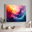 Colorful Abstract Canvas Wall Art Print, Vibrant Popup Color Art Print