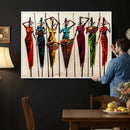 African Folk Art Canvas Wall Art, Colorful African Women Village Painting Print, Tribal Ethnic Home Decor, Vibrant African Art, Living Room by MyGreatCanvas | Canvas Wall Art Prints | Photo Prints & Wall Decor