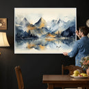 Lake Abstract Mountain Wall Art Canvas Print