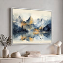 Lake Abstract Mountain Wall Art Canvas Print