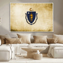 Massachusetts Flag Wall Art Canvas Print by MyGreatCanvas | Canvas Wall Art Prints | Photo Prints & Wall Decor