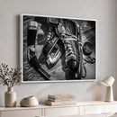Old Pair of Mens Skates Wall Art Canvas, Men Skates Wall Art
