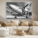 Vintage Airplane on Runway Canvas Print by MyGreatCanvas | Canvas Wall Art Prints | Photo Prints & Wall Decor