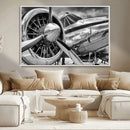 Vintage Antique Airplane Wall Art Canvas Print