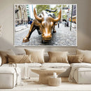 Charging Bull Wall Art Canvas Print