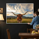 Texas Longhorn Canvas Wall Art – Majestic Triptych Animal by MyGreatCanvas | Canvas Wall Art Prints | Photo Prints & Wall Decor