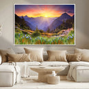 Mountain and Spring Wall Art Canvas Print
