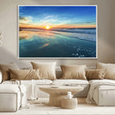Blue Sky and Beach Wall Art Canvas Print