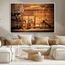 Rustic Whiskey and Barrel Canvas Print by MyGreatCanvas | Canvas Wall Art Prints | Photo Prints & Wall Decor