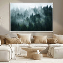 Misty Forest Wall Art – Serene Green Landscape Canvas Print, by MyGreatCanvas | Canvas Wall Art Prints | Photo Prints & Wall Decor