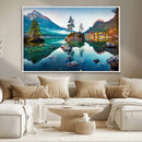 Crystal Clear Lake Wall Art | Mountains Wall Art Canvas | 3 by MyGreatCanvas | Canvas Wall Art Prints | Photo Prints & Wall Decor