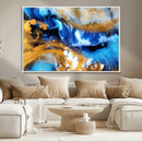 Blue Orange Marble Fluid Effect Canvas Wall Art Print by MyGreatCanvas | Canvas Wall Art Prints | Photo Prints & Wall Decor