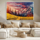 Mountain and Daylight Red Sunset Wall Art Canvas Print by MyGreatCanvas | Canvas Wall Art Prints | Photo Prints & Wall Decor