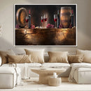 Wine and Barrels Wall Art Canvas Print by MyGreatCanvas | Canvas Wall Art Prints | Photo Prints & Wall Decor