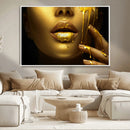 Gold and Women Wall Art Canvas Print by MyGreatCanvas | Canvas Wall Art Prints | Photo Prints & Wall Decor