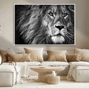 Black and White Lion Canvas Wall Art Print – Wildlife by MyGreatCanvas | Canvas Wall Art Prints | Photo Prints & Wall Decor