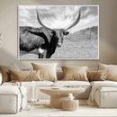 Longhorn Wall Art Canvas Print, Framed Ranch Wall Art Canvas by MyGreatCanvas | Canvas Wall Art Prints | Photo Prints & Wall Decor