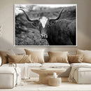 Western Home Wall Art Canvas Print, Framed Texas Longhorn by MyGreatCanvas | Canvas Wall Art Prints | Photo Prints & Wall Decor