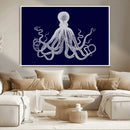 Blue Octopus Wall Art Canvas Print by MyGreatCanvas | Canvas Wall Art Prints | Photo Prints & Wall Decor