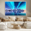 Northern Lights above Mountain Wall Art, Northern Lights
