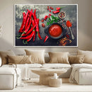 Red Chili Peppers Wall Art Kitchen Artwork Canvas Print by MyGreatCanvas | Canvas Wall Art Prints | Photo Prints & Wall Decor