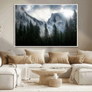 Yosemite National Park El Capitan Foggy Mountain Wall Art | by MyGreatCanvas | Canvas Wall Art Prints | Photo Prints & Wall Decor