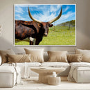 Longhorn and Cow Wall Art, Country Cow Wall Decor Canvas by MyGreatCanvas | Canvas Wall Art Prints | Photo Prints & Wall Decor