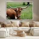 Longhorn Cow Animal Wall Art Canvas Print by MyGreatCanvas | Canvas Wall Art Prints | Photo Prints & Wall Decor
