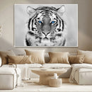 Black and White Tiger Wall Art Animal Canvas Print