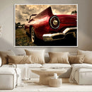 Red Classic Car Wall Art Canvas Print