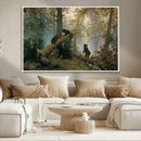 Baby Bears in Forest Wall Art Canvas Print by MyGreatCanvas | Canvas Wall Art Prints | Photo Prints & Wall Decor