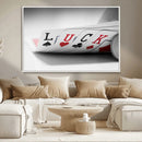 Framed Luck Poker Cards Canvas – Modern Triptych Wall Art,